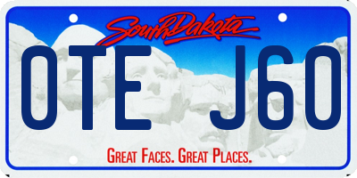 SD license plate 0TEJ60