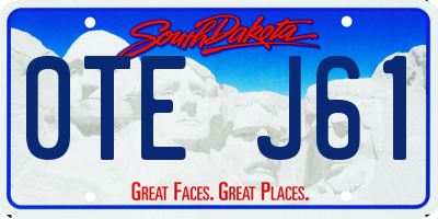 SD license plate 0TEJ61