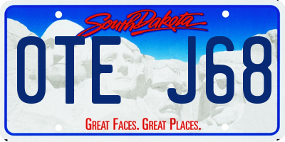 SD license plate 0TEJ68