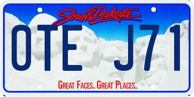 SD license plate 0TEJ71