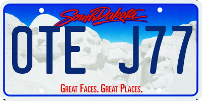 SD license plate 0TEJ77