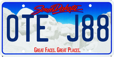 SD license plate 0TEJ88