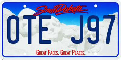 SD license plate 0TEJ97