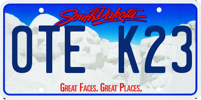 SD license plate 0TEK23
