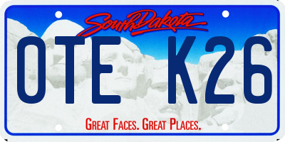 SD license plate 0TEK26