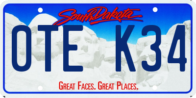 SD license plate 0TEK34