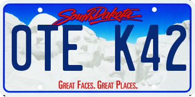 SD license plate 0TEK42