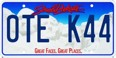 SD license plate 0TEK44
