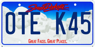 SD license plate 0TEK45