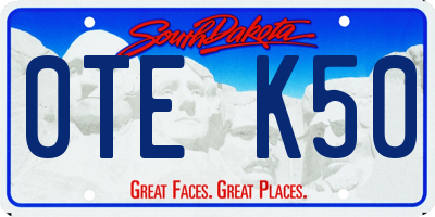 SD license plate 0TEK50