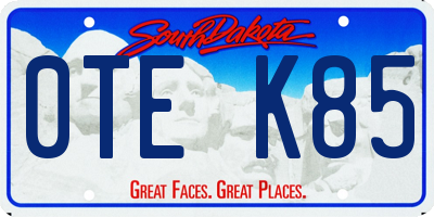 SD license plate 0TEK85