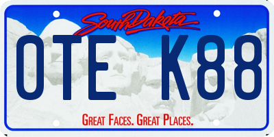 SD license plate 0TEK88