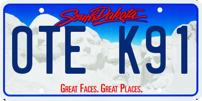 SD license plate 0TEK91