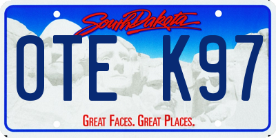SD license plate 0TEK97