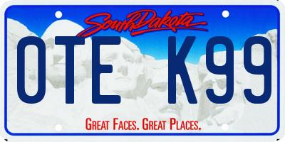 SD license plate 0TEK99