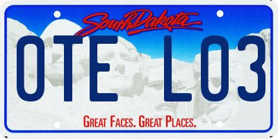 SD license plate 0TEL03