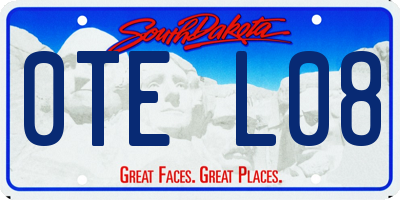 SD license plate 0TEL08