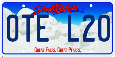 SD license plate 0TEL20