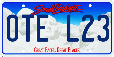 SD license plate 0TEL23