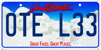 SD license plate 0TEL33