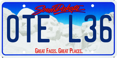SD license plate 0TEL36
