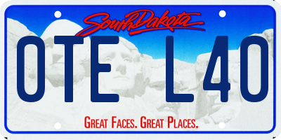 SD license plate 0TEL40