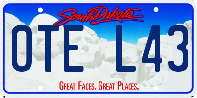 SD license plate 0TEL43