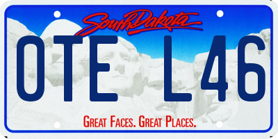 SD license plate 0TEL46