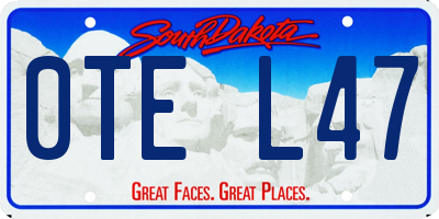 SD license plate 0TEL47