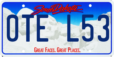 SD license plate 0TEL53