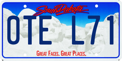 SD license plate 0TEL71