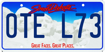 SD license plate 0TEL73