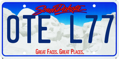 SD license plate 0TEL77