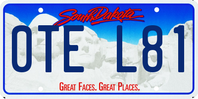 SD license plate 0TEL81