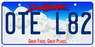 SD license plate 0TEL82