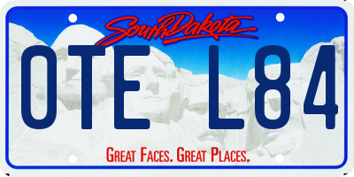 SD license plate 0TEL84