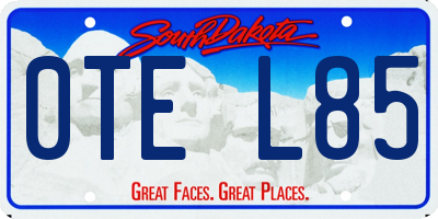 SD license plate 0TEL85