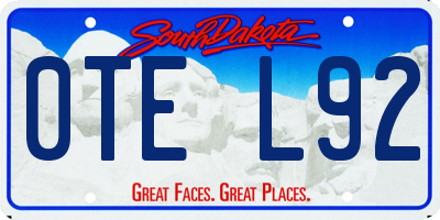 SD license plate 0TEL92