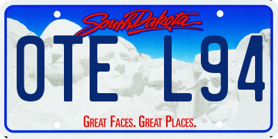 SD license plate 0TEL94