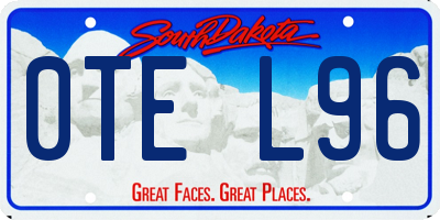 SD license plate 0TEL96