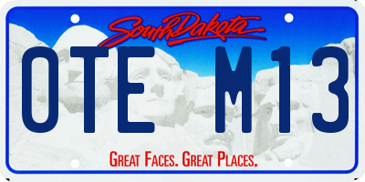 SD license plate 0TEM13
