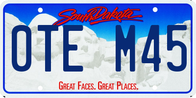SD license plate 0TEM45
