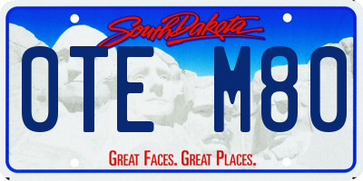 SD license plate 0TEM80