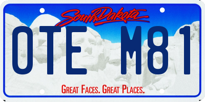 SD license plate 0TEM81