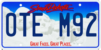 SD license plate 0TEM92