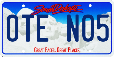 SD license plate 0TEN05