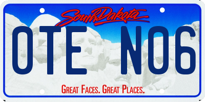 SD license plate 0TEN06