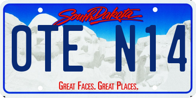 SD license plate 0TEN14