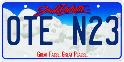 SD license plate 0TEN23