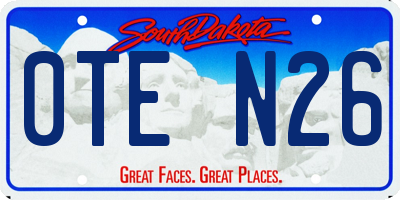 SD license plate 0TEN26